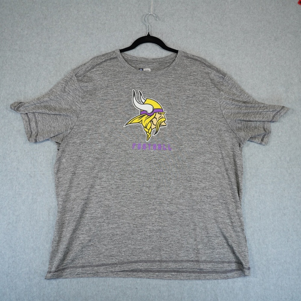 Minnesota Vikings T Shirt 2XL TX3 Cool NFL Team Apparel Mens T-Shirt Gray